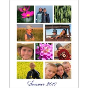 8 x 10 Collage with 10 images Vertical