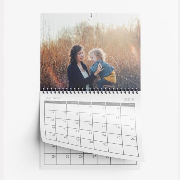 2025 Calendar A4, 12 Month – Freestyle, Starting on a Monday - 8.3 x 11.7 Horizontal