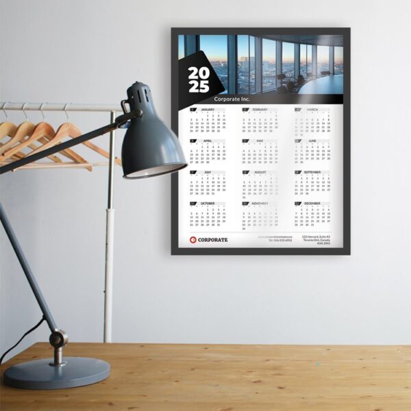 2025 Poster Calendar, one page - 11 x 14 Vertical