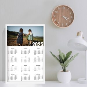 2025 Poster Calendar, one page - 12 x 18 Vertical