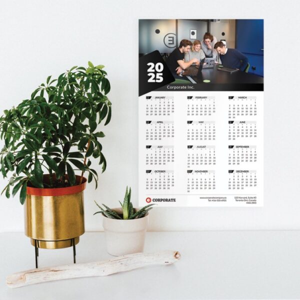 2025 Poster Calendar, one page - 12 x 18 Vertical