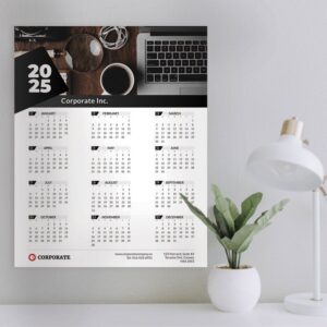 2025 Poster Calendar, one page - 16 x 20 Vertical