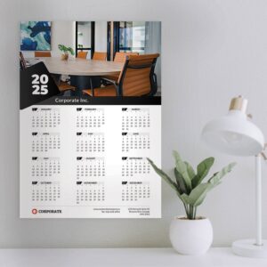 2025 Poster Calendar A2, one page -16.5 x 23.4 Vertical