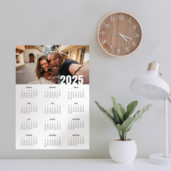 2025 Poster Calendar A3, one page - 11.7 x 16.5 Vertical