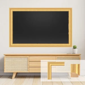Gold TV Frame – Bespoke Timber Design for Wall-Mounted TVs, Fully Assembled