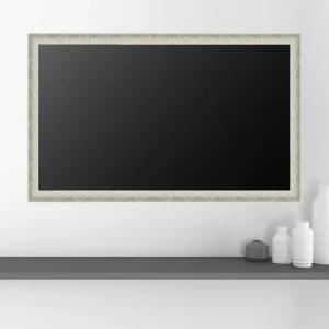 White Ornate TV Frame | Custom Wall Mounted Elegant Home Décor