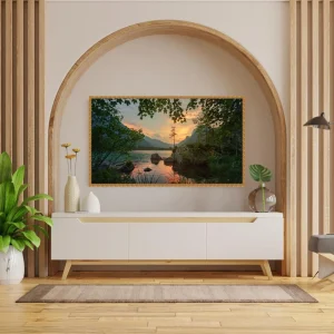 Handmade Gold Ornate TV Frame – Custom Bespoke Home Decor, Fully Assembled