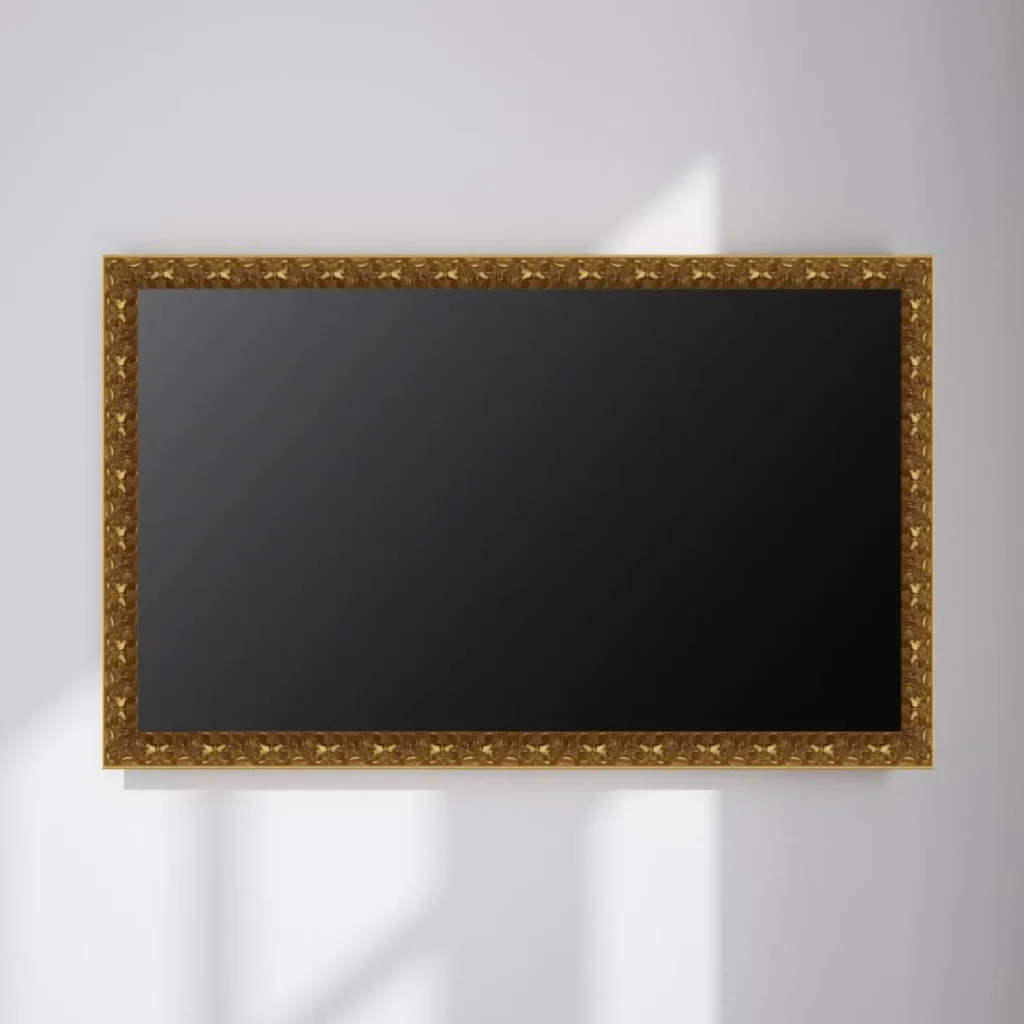 Flora Custom TV Frame: Ornate Gold or Silver Decorative Surround