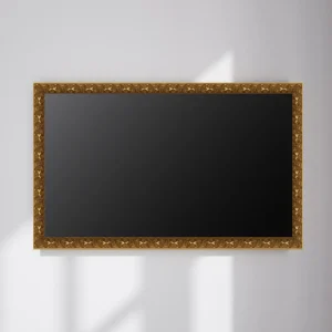 Flora Custom TV Frame: Ornate Gold or Silver Decorative Surround