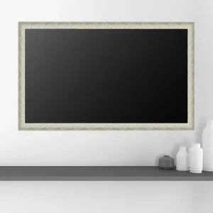 White Ornate TV Frame | Custom Wall Mounted Elegant Home Décor