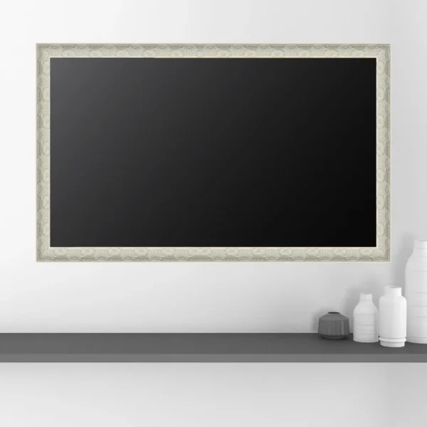 White Ornate TV Frame | Custom Wall Mounted Elegant Home Décor